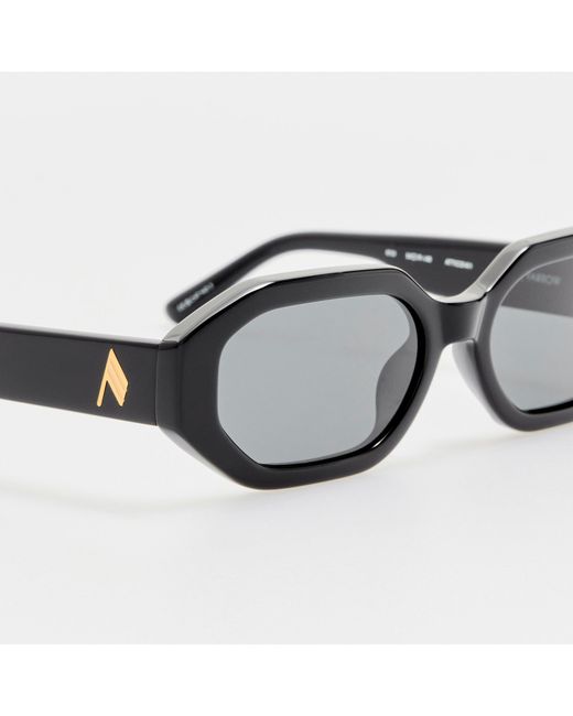 The Attico Black Irene Angular Sunglasses