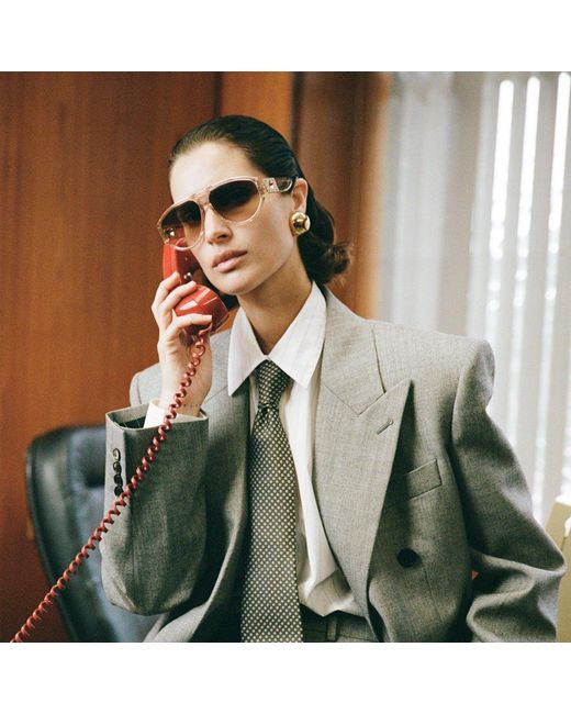 Linda Farrow Brown Portia Sunglasses