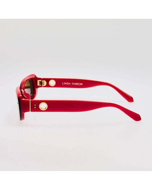 Linda Farrow Black Flick Sunglasses