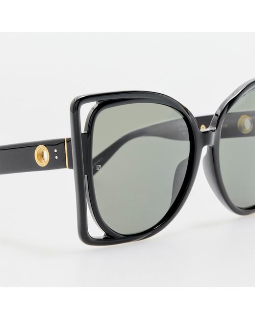 Linda Farrow Black Astra Sunglasses