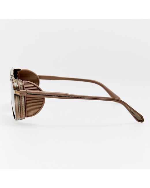 Linda Farrow Brown Cortes Explorer Sunglasses