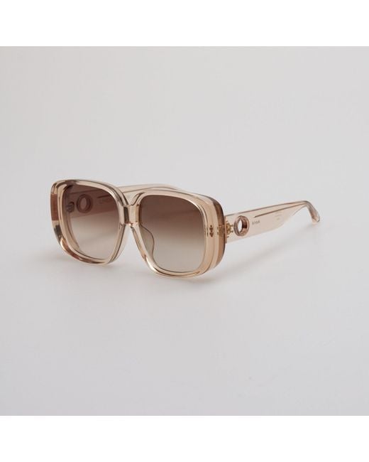 Linda Farrow Brown Astrid Oversized Sunglasses