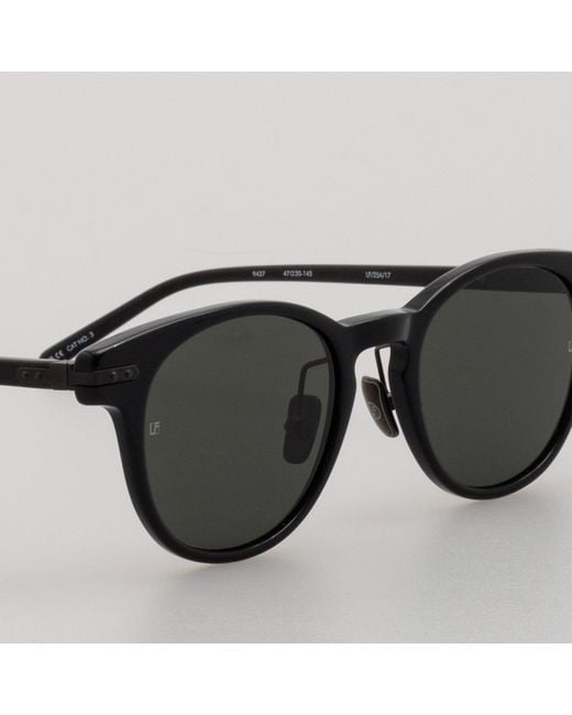 Linda Farrow Black Men's Bay Sunglasses
