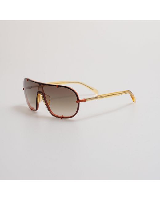 Dries Van Noten Brown Aviator Sunglasses
