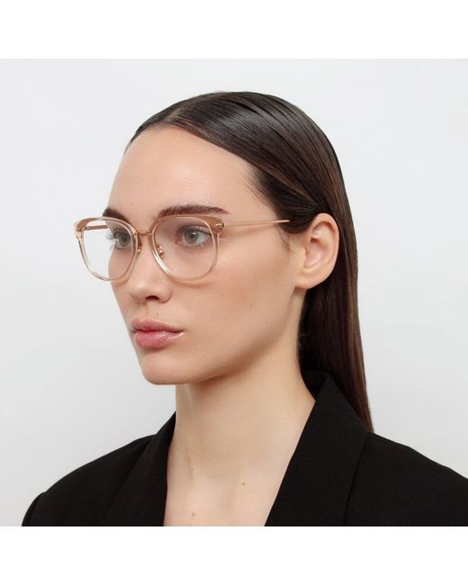 Linda Farrow Metallic Cyrus D-frame Optical