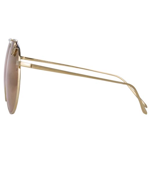 Linda Farrow Multicolor Joni Aviator Sunglasses