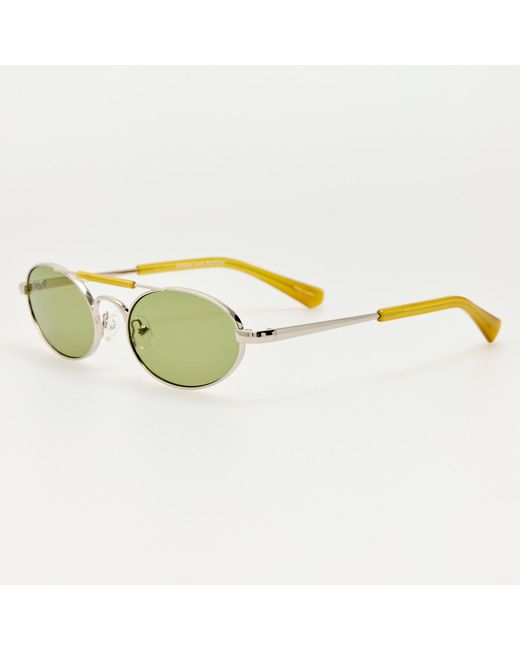 Dries Van Noten Green Oval Sunglasses