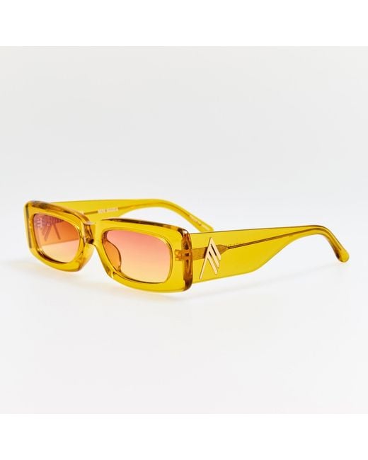 The Attico Yellow Mini Marfa Sunglasses