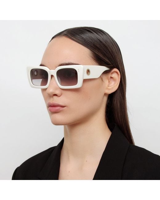 Linda Farrow Black Nieve Sunglasses