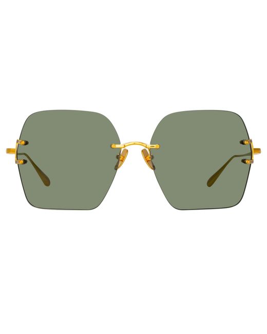 Linda Farrow Green Carina Sunglasses