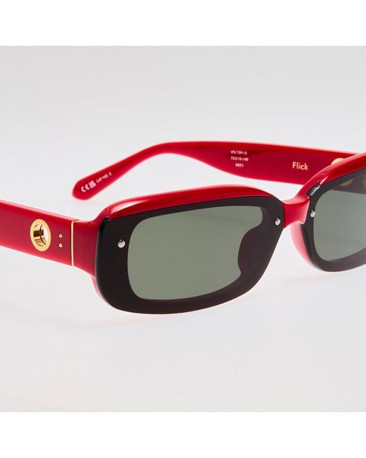 Linda Farrow Black Flick Sunglasses