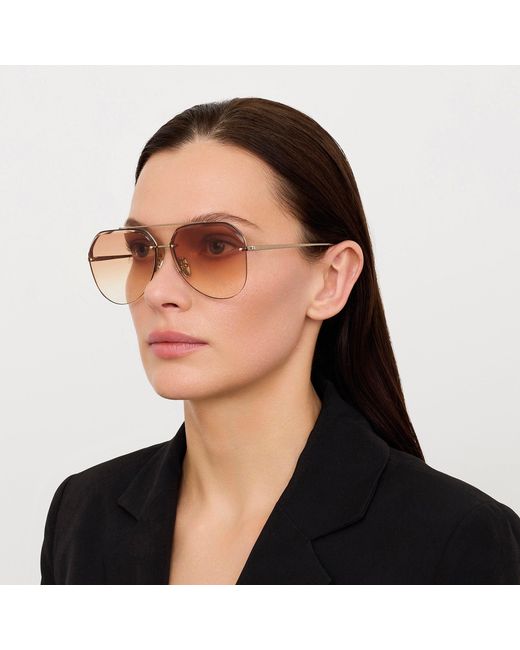 Linda Farrow Brown Quynh Sunglasses