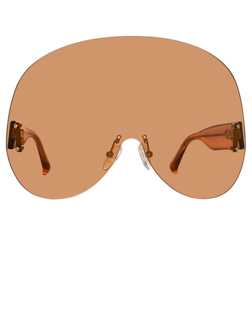 The Attico Natural Karl Oversize Sunglasses