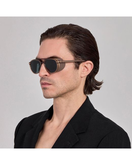 Linda Farrow Brown Sutton Explorer Sunglasses