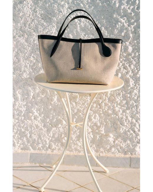 Liffner Natural Zip Penne Tote Canvas