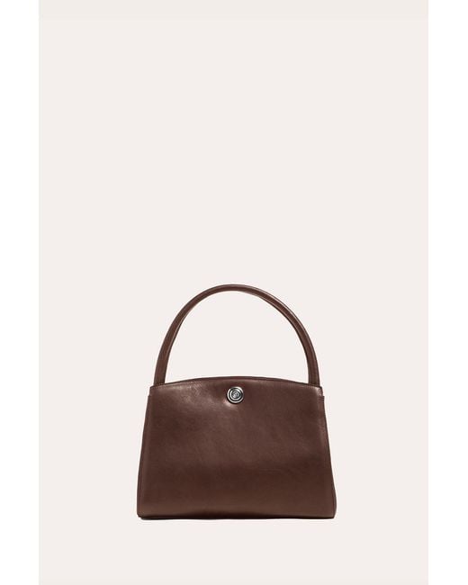 Liffner Brown Pushlock Lady Bag Dark