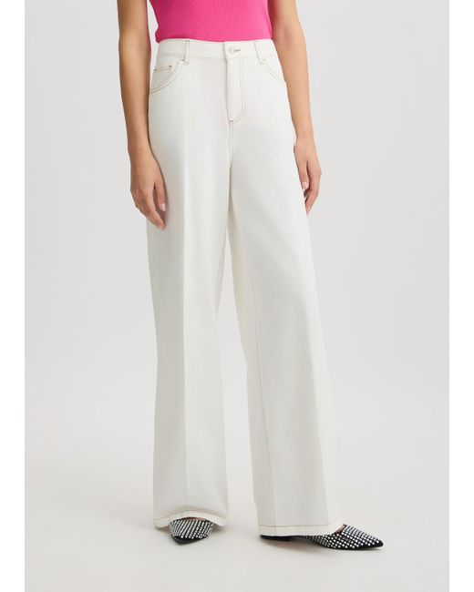 Liu Jo Jeans Flare A Vita Alta di Liu Jo in White