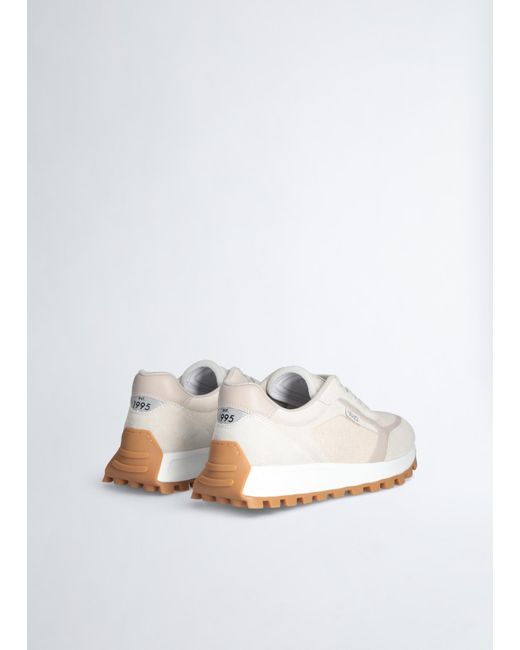 Liu Jo Sneakers En Cuir Et Toile Liu Jo pour homme en coloris White
