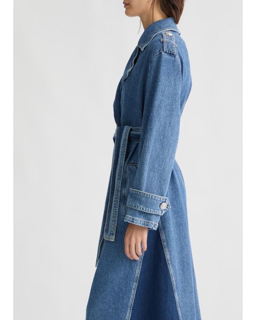 Liu Jo Trench In Denim di Liu Jo in Blue