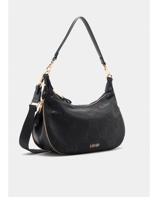 Liu Jo Sac Hobo Format Moyen En Nylon Liu Jo en coloris Black