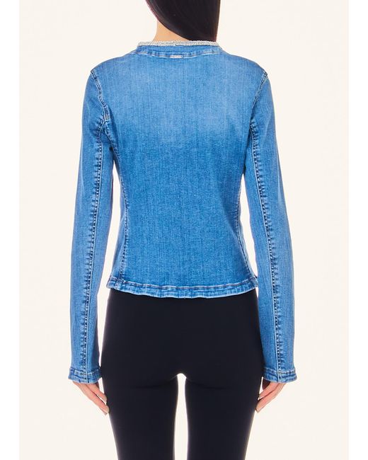 Liu Jo Blue Liu Jo Jeansjacke Mit Strass