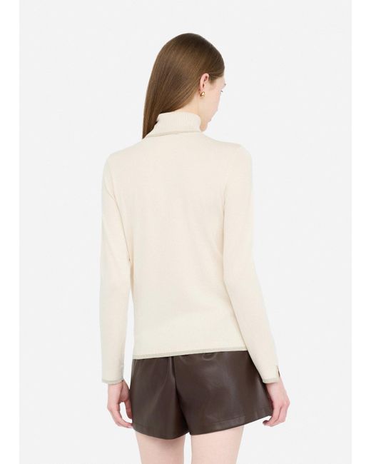 Liu Jo Natural Liu Jo Rollkragenpullover Mit Details Aus Lurex