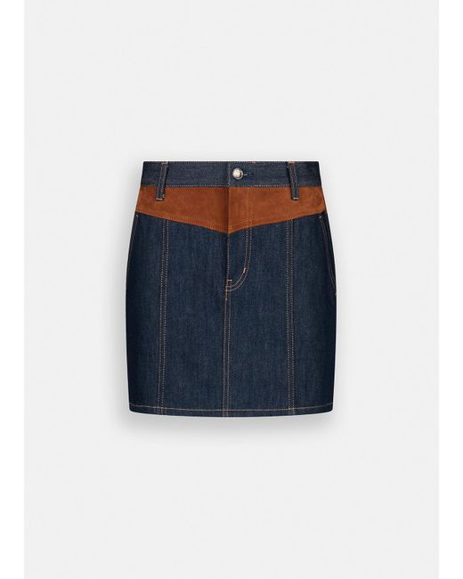 Liu Jo Blue Liu Jo Minirock Aus Denim Mit Wildledereinsatz