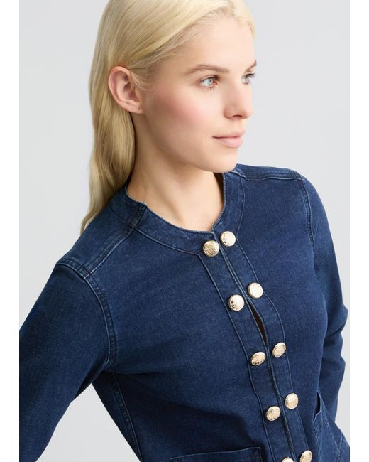 Liu Jo Giacca Di Jeans Con Catena Gioiello di Liu Jo in Blue
