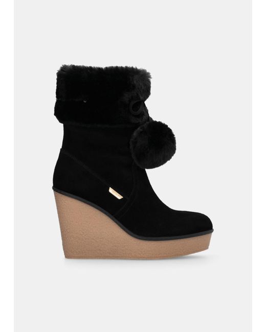 Liu Jo Bottines À Talons Compensés Avec Pompon Liu Jo en coloris Black