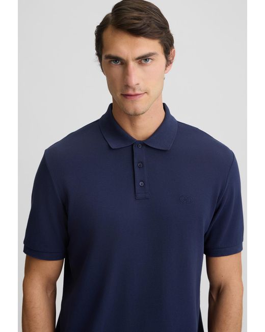 Liu Jo Polo Blu In Piquet di Liu Jo in Blue da Uomo