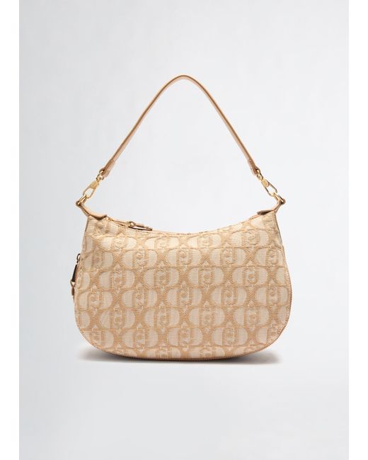 Liu Jo Borsa A Spalla Jacquard Con Logo di Liu Jo in Blue