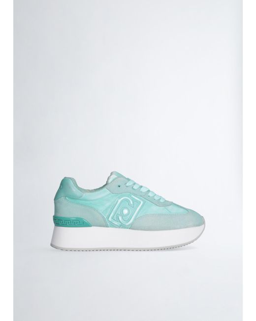 Liu Jo Sneakers Platform Délavé di Liu Jo in Blue