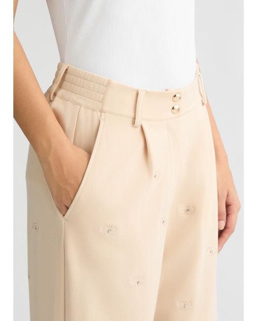 Liu Jo Pantaloni Con Logo di Liu Jo in Natural