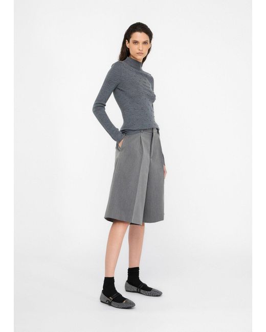 Liu Jo Pull 100 Laine Avec Applications Liu Jo en coloris Gray