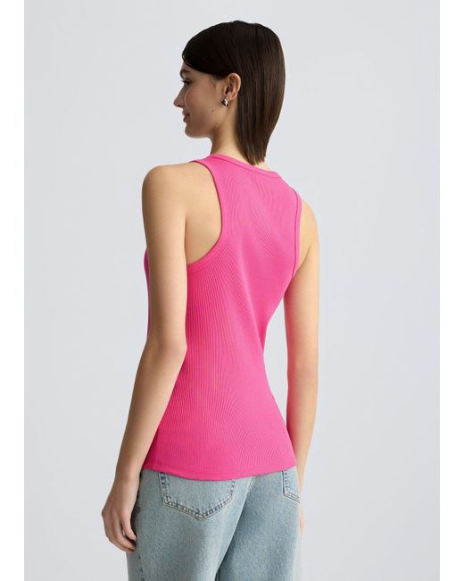 Liu Jo Top In Cotone Con Logo di Liu Jo in Pink