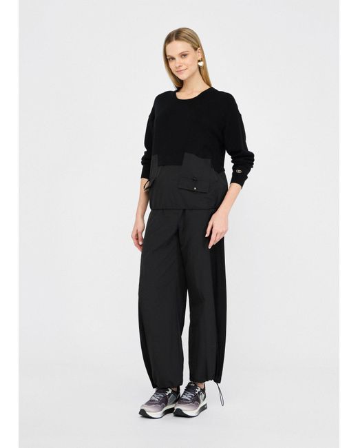 Liu Jo Black Liu Jo Jogginghose Aus Nylon Und Satin