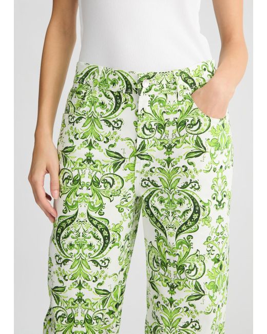 Liu Jo Pantaloni In Cotone Stampato di Liu Jo in Green