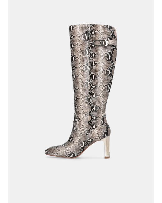 Liu Jo White Liu Jo Hoher Stiefel Mit Python-Print