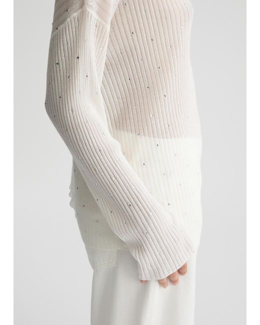 Liu Jo Maglia Bianca Con Strass di Liu Jo in White