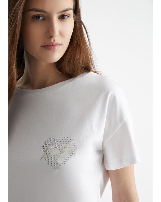 Liu Jo T-shirt Avec Cœur Liu Jo en coloris White