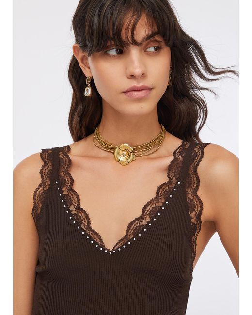 Liu Jo Top Avec Détails En Dentelle Liu Jo en coloris Multicolor