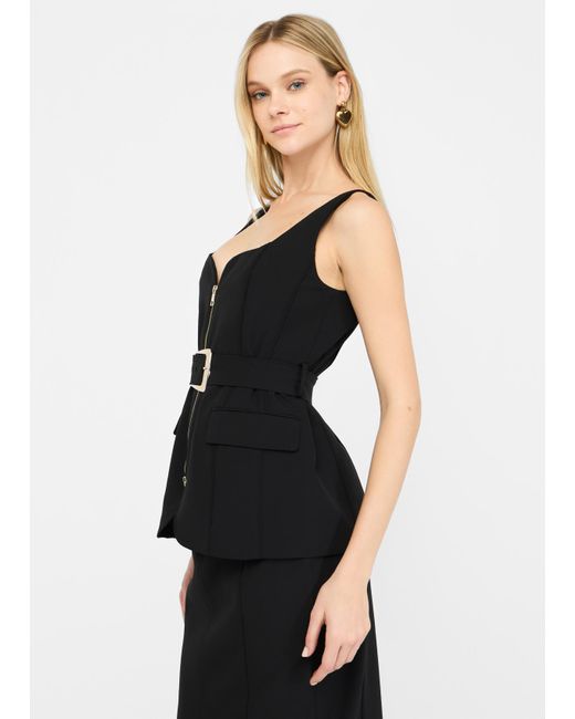 Liu Jo Gilet Con Zip di Liu Jo in Black