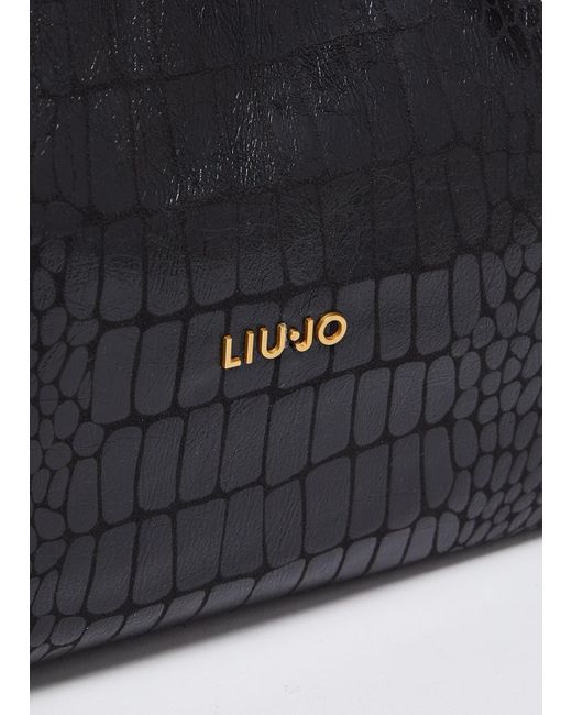 Liu Jo Black Liu Jo Große Hobobag Mit Kroko-Print