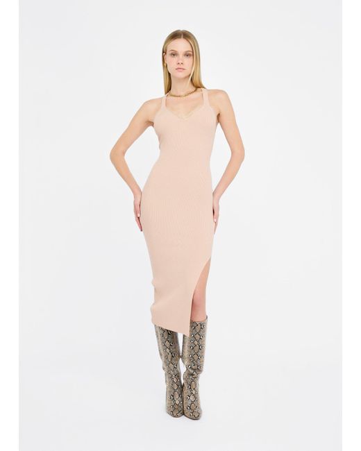 Liu Jo Robe Longue En Maille Liu Jo en coloris White