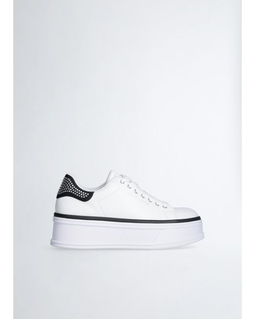 Liu Jo Sneakers In Pelle Con Strass di Liu Jo in White