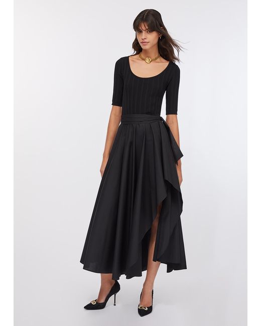 Liu Jo Robe Courte En Maille Et Popeline Liu Jo en coloris White