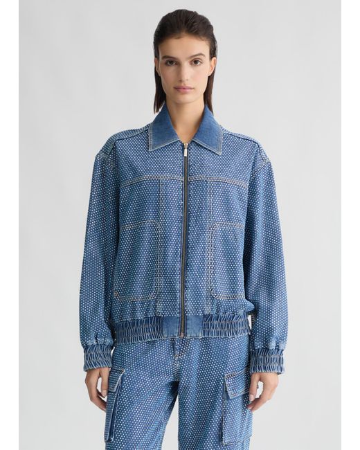 Liu Jo Giubbotto In Denim Con Strass di Liu Jo in Blue