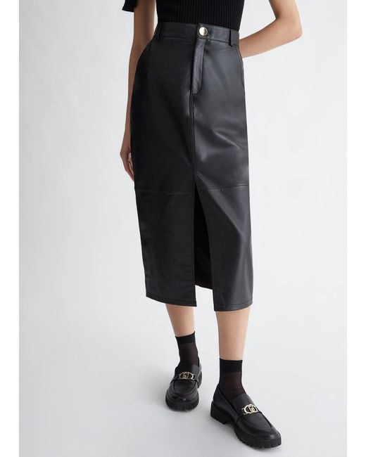 Liu Jo Gonna Longuette In Pelle di Liu Jo in Black