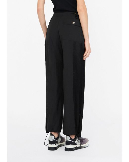 Liu Jo Black Liu Jo Jogginghose Aus Nylon Und Satin