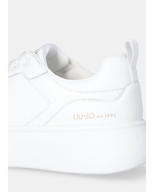 Liu Jo Liu Jo Plateau-Sneaker Aus Leder in White für Herren